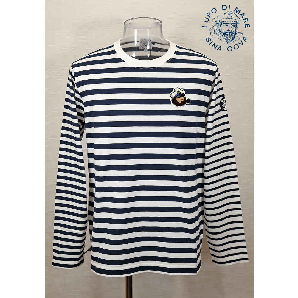 ★２０２５ 春夏・新作・３０%OFF・ シナコバ【*001*】・ボーダー柄長袖Tシャツ＜Lサイズ・LLサイズ＞-ef7・ef8