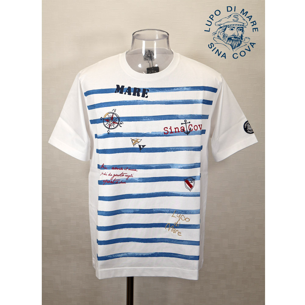 ★２０２５ 春夏　新作・３０%OFF・ シナコバ【*001*】半袖マリンボーダーTシャツ＜Mサイズ・Lサイズ・LLサイズ＞-ef0151・ef152・ef153