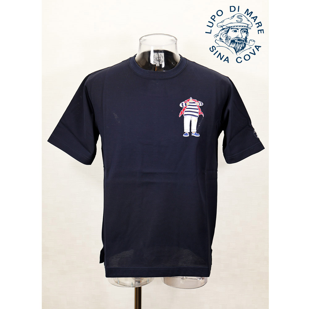 ★シナコバ【*001*】【25周年*001*】40%OFF【gs1】SINA COVA & Guest-One コラボTシャツ 限定品 春夏半袖Tシャツ<M・L・LLサイズ>紺-kg49・kg51・kg53|Guest-One