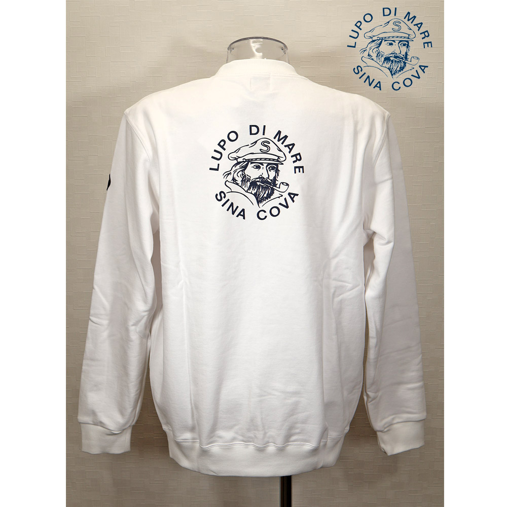 ★シナコバ【*001*】【*BIG SALE*】5０％OFF・SINA COVA & Guest-One コラボ　トレーナー　限定品 秋冬トレーナー＜キングサイズ＞白-kt87
