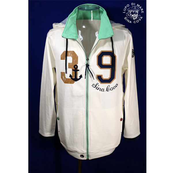 ★シナコバ【*001*】【25周年*001*】50％OFF・春夏フルジップパーカー＜M・L・LLサイズ＞オフホワイト-kw19・kw20・kw22