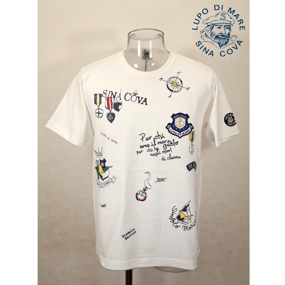 ★シナコバ【*001*】【25周年*001*】50％OFF・春夏半袖Ｔシャツ＜M・L・LLサイズ＞ホワイト-kw265・kw266・kw267