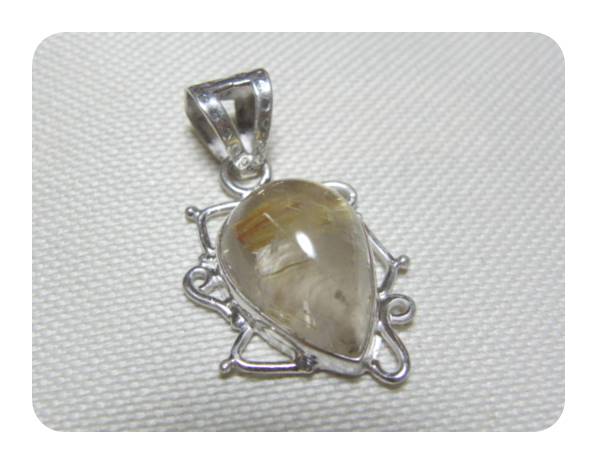 楽天市場】ルチルクォーツ シルバー925 ペンダントトップ しずく