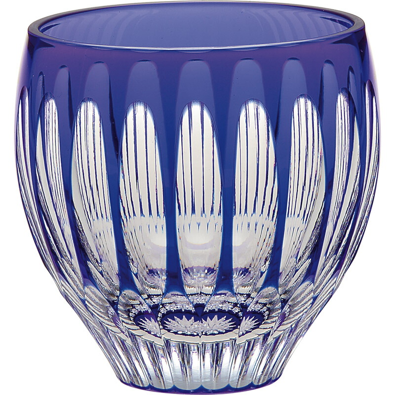 送料無料 八千代切子 杯 水鞠 杯 水鞠 ギフト Lssulm C744 食器 コップ お中元 グラス 酒器 きりこ 青色 きれい おしゃれ 美しい 万華鏡 日本製 伝統工芸 工芸品 Tr 通販パークのし包装無料