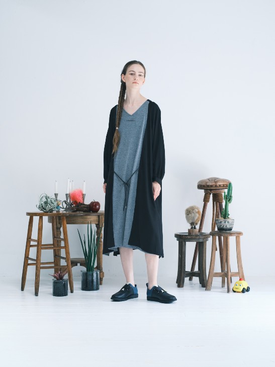 【SALE セール】bedsidedrama (ベッドサイドドラマ) | Double-face One-Piece (black) | 送料無料 ワンピース レディース お洒落|北欧雑貨と音楽 HAFEN ハーフェン