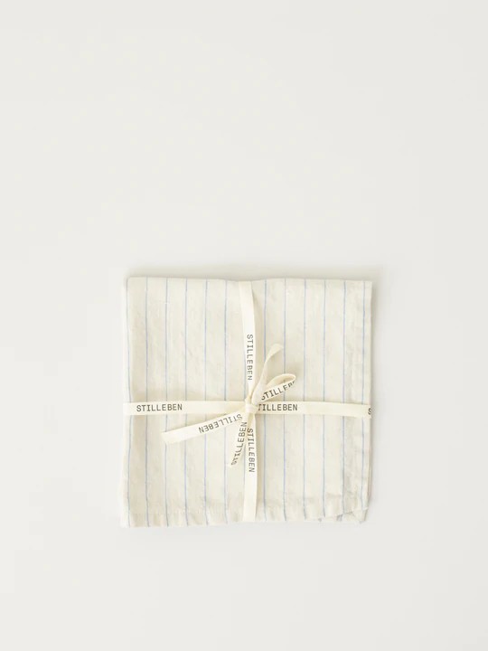 Stilleben Table W Stripes Napkin ふきん Blue 2 Limestone Pack Of キッチン