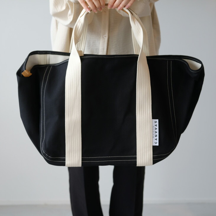 【SALE セール】MAISON CANVVAS (メゾンキャンバス) | CANVAS Tote L (black) | 送料無料 バッグ ハンドバッグ レザー 鞄 14,823円