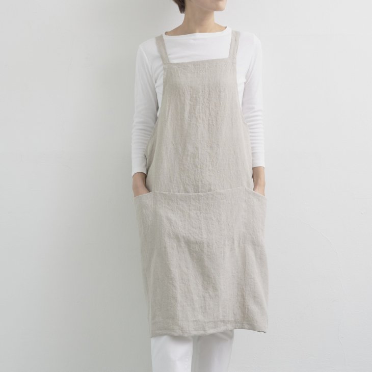 楽天市場】not PERFECT LINEN | SHORT SQUARE CROSS LINEN APRON 