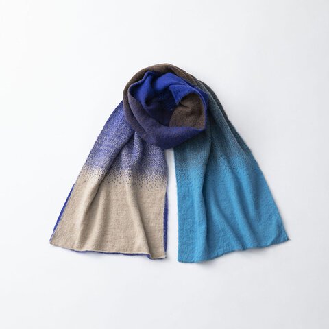 TRICOTE | GRADATION SHAGGY SCARF (l.blue) | マフラー トリコテ シンプル あたたかい 20代 30代 40代｜北欧雑貨と音楽 HAFEN ハーフェン