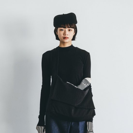 【再入荷】French Bull (フレンチブル) | ピローバッグ大 (black) | バッグ ショルダーバッグ お洒落