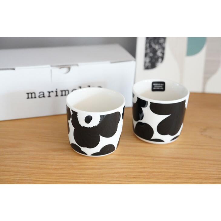 Marimekko (マリメッコ) | OIVA UNIKKO (black) マグ2個セット 200ml | カップ マグカップ 北欧 フィンランド