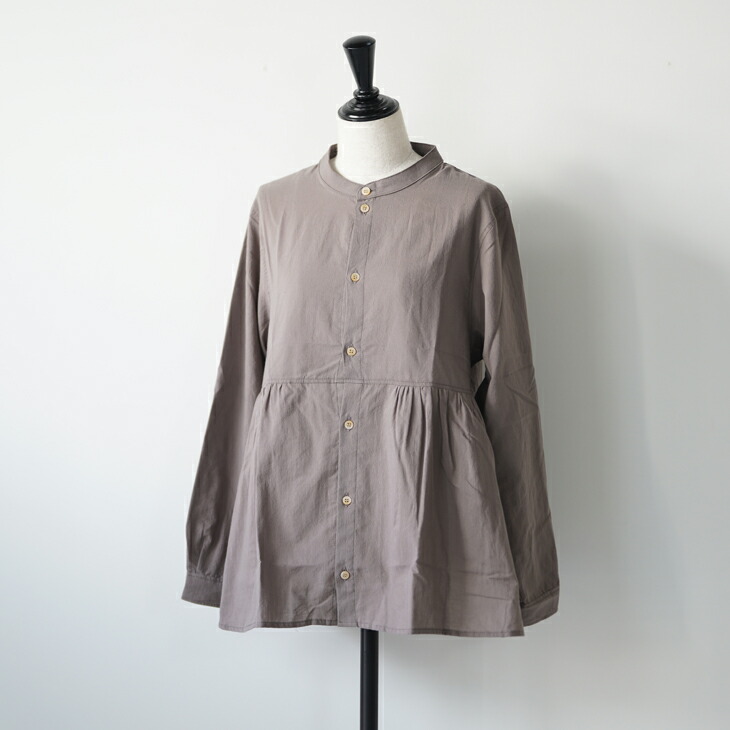 【SALE セール】NARU (ナル) | ふんわりローン フレアシャツ (charcoal) | トップス シャツ シンプル お洒落|北欧雑貨と音楽 HAFEN ハーフェン