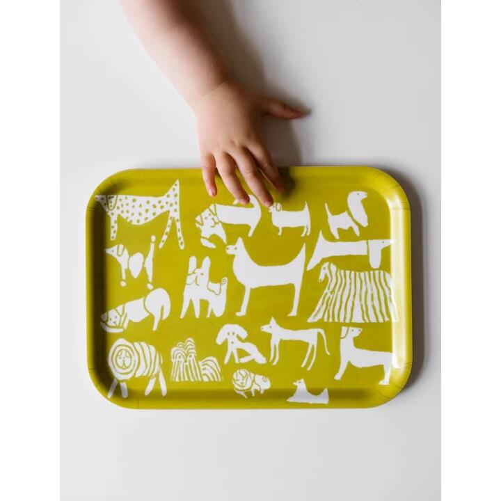 FINE LITTLE DAY | DOGS SMALL TRAY (yellow) (TR-DOG2720) | 角トレイ小 北欧 スウェーデン