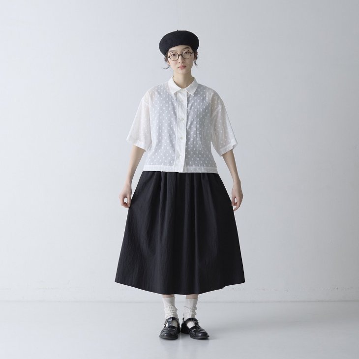 Cion (シオン) | コットンタックブラウス (off white) | トップス ブラウス シンプル Cion (シオン) | コットンタックブラウス (off white