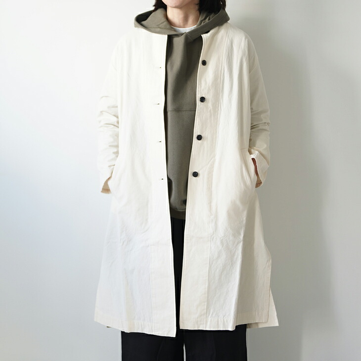 【SALE セール】DIARIES (ダイアリーズ) | COTTON LINEN BACK TWILL (ivory) | アウター お洒落 シンプル ゆったり 30代 40代 50代｜北欧雑貨と音楽 HAFEN ハーフェン