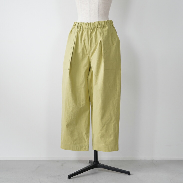 【SALE セール】ESTROISLOSE (エストゥロワルーズ) | ヴィンテージ馬布 ワンタックパンツ (sage green) | ボトムス シンプル お洒落｜北欧雑貨と音楽 HAFEN ハーフェン