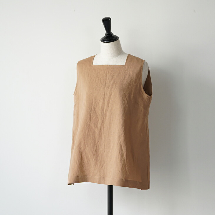 【SALE セール】MANON (マノン) | SQUARENECKNO SLEEVEBLOUSE (brown) | トップス お洒落