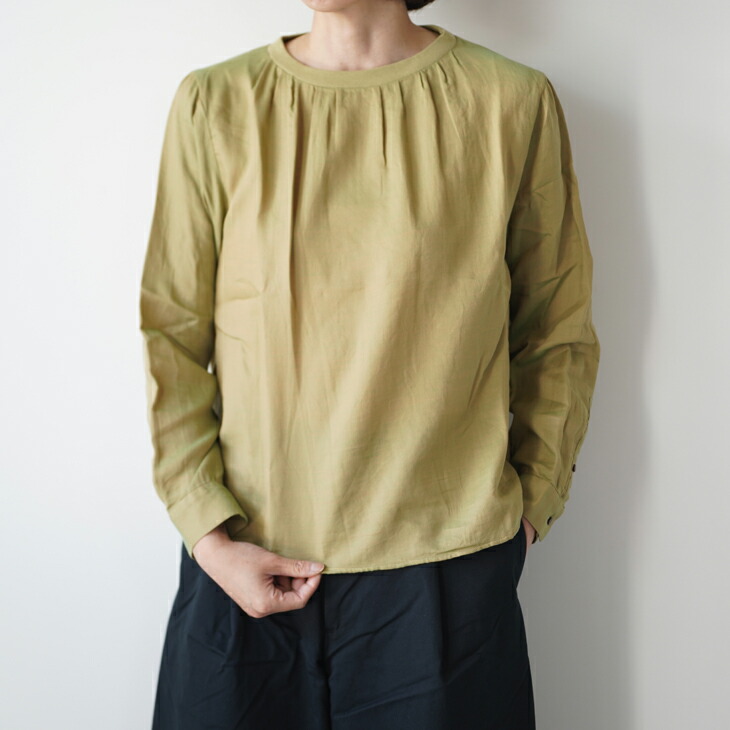 atsutoki(ハツトキ) |twill ティーブラウス グリーン atsutoki(ハツトキ) |twill ティーブラウス グリーン hatsutoki