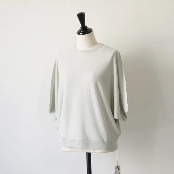 【SALE セール】utilite (ユティリテ) | ドルマンプルオーバー (ミント) | トップス リネン混 軽量 ドライタッチ Gaze Eco