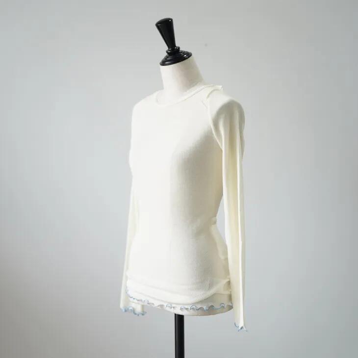【SALE セール】me. (ミードット) | washable merino wool ロングスリーブ (off/beige) | トップス 長袖 ウォッシャブルウール｜北欧雑貨と音楽 HAFEN ハーフェン