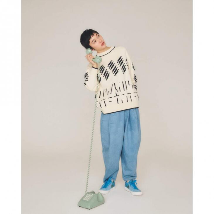 【SALE セール】sneeuw (スニュウ) | エレクトリックニットプルオーバー (ivory) size 1 | コットンカシミヤ レディース｜北欧雑貨と音楽 HAFEN ハーフェン