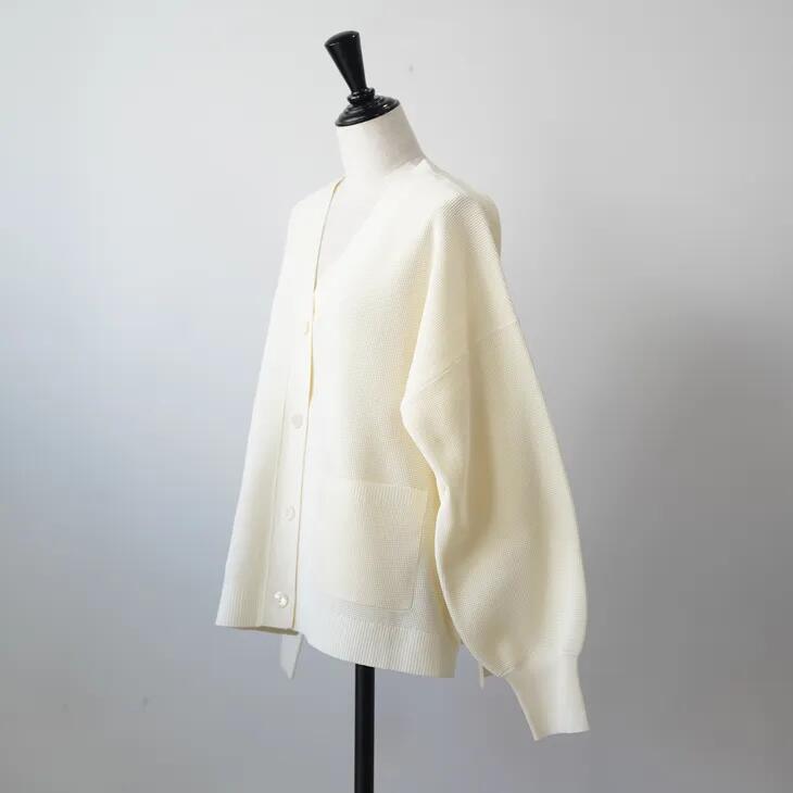 lelill (レリル) | ハイテクワッフルカーデ (エクリュ) size 38 | トップス カーディガン
