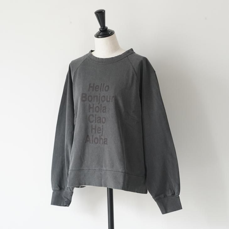 FILUM | ピグメント加工ドルマンPO (ブラックxオレンジ) | トップス プルオーバー カットソー 長袖｜北欧雑貨と音楽 HAFEN ハーフェン