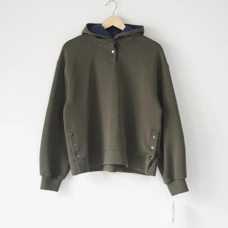 【SALE セール】MK･b (エムケービー) | ダンボール&タフタ フードパーカー (オリーブ/ブラック) size 38 | フーディー