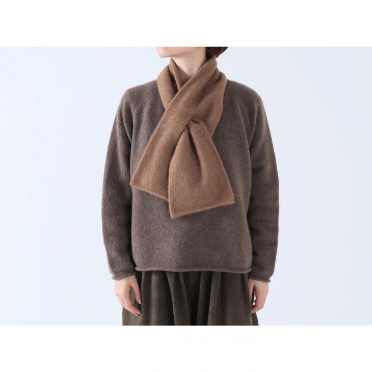 FACTORY (ファクトリー) | ベビーキャメル ショートマフラー (キャメル/レッド/ブラック) | 25AW 防寒 日本製