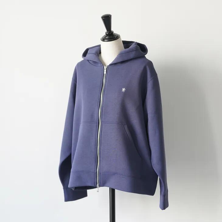 GYMPHLEX | DDN ZIP HOODED JACKET (blue grey/top grey) size M | ジムフレックス ジップ フーデッド ジャケット パーカー