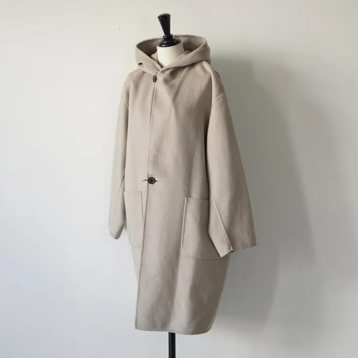 【SALE セール】ORCIVAL | REV HOODED COAT (beige) size 2 | オーシバル ロングコート ジャケット アウター ベージュ