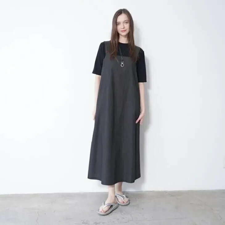 euphoric' (ユーフォリック) | Washer Dress (sumikuro) | ワンピース ドレス リネン混 26ss｜北欧雑貨と音楽 HAFEN ハーフェン