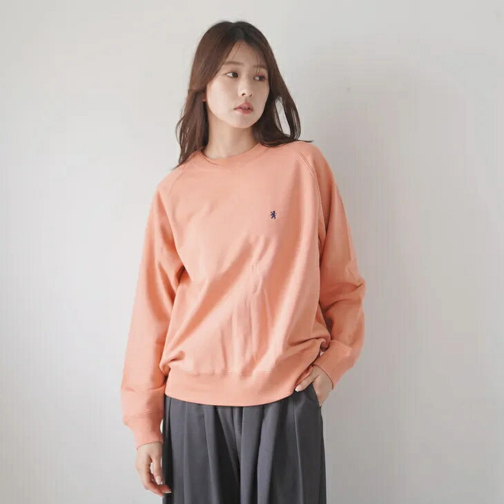 GYMPHLEX | TCA SWING SLEEVE CREW NECK P.O. (orange) size 14 | ジムフレックス クルーネックプルオーバー スウェット|北欧雑貨と音楽 HAFEN ハーフェン