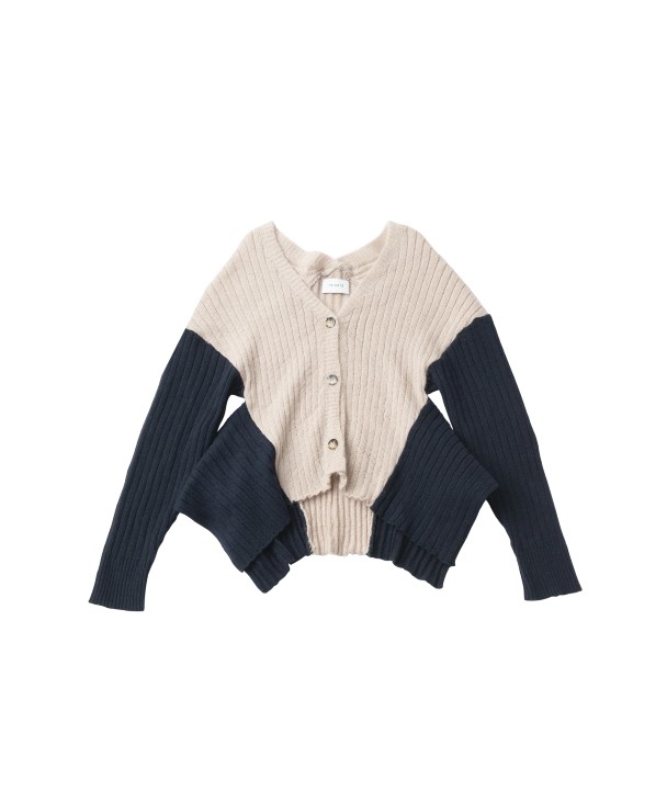 TRICOTE | MOHAIR RIB CARDIGAN (beige) | 送料無料 カーディガン アウター トリコテ