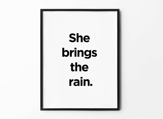 楽天市場 Mottos Print She Brings The Rain A3 アートプリント ポスター 北欧雑貨と音楽 Hafen ハーフェン