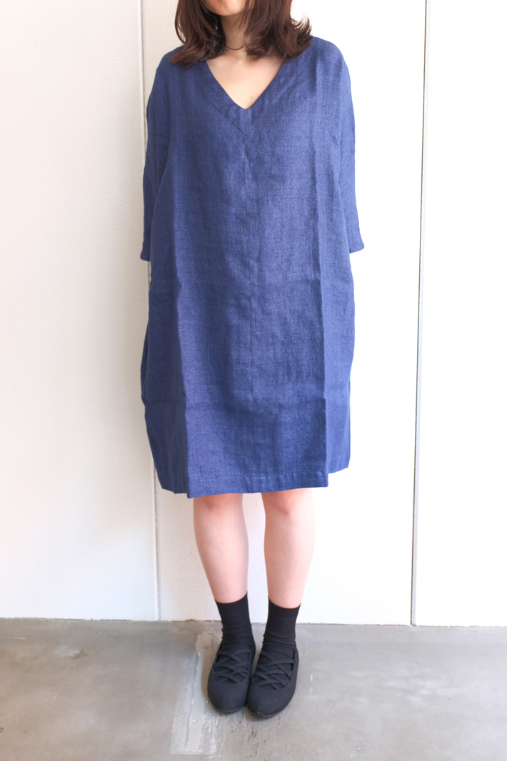 レディースファッション ワンピース 価格は安く Tunic Kimono Linen Washed Linen Perfect Not Blue 着丈90cm Neck V Blend Linen Wool Beachsidecliniccr Com