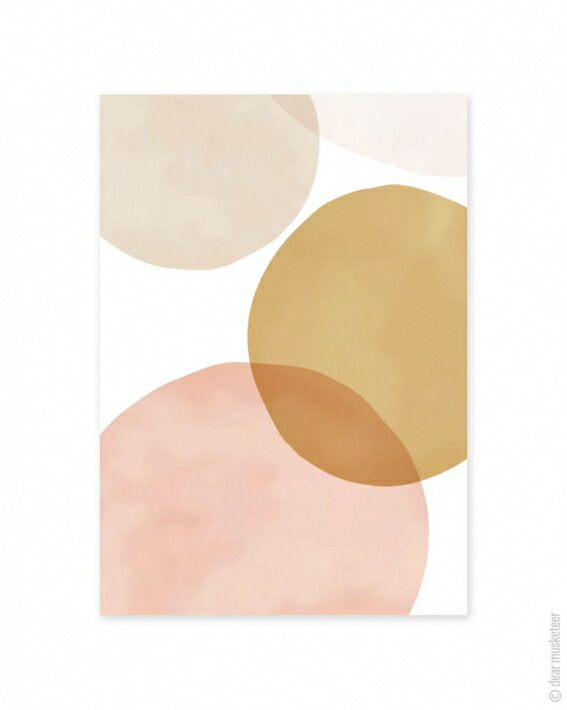 期間限定 A3 PRINT CIRCLES アートプリント musketeer dear ポスター MUSTARD ABSTRACT  インテリア小物・置物