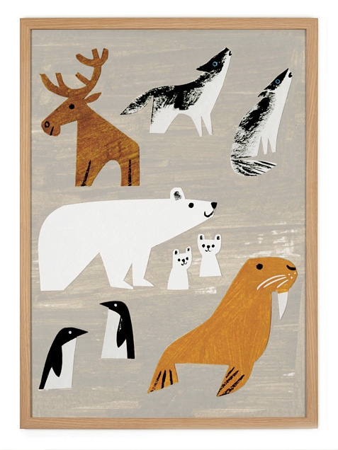 楽天市場 Human Empire Winter Animals Poster ポスター 50x70cm