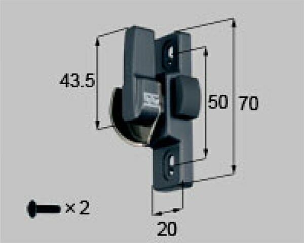 楽天市場】AAAZC02L LIXIL リクシル トステム サッシ 引違い錠 クレセント 左側用 ネジカバー無し : ライフサポート ハマヤ