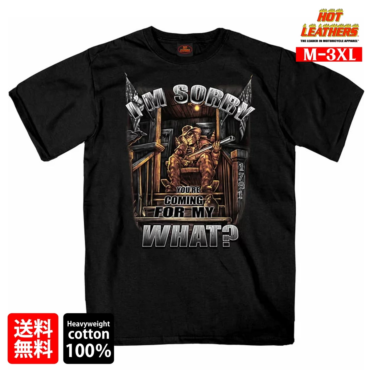 HOT LEATHERS スカル Tシャツ ロンT バイカー ブラック 黒 XL 楽天市場】Hot Leathers メンズ 半袖 Tシャツ [Stand For The