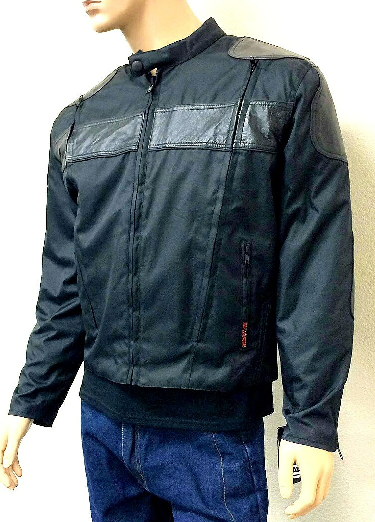 ！メーカー在庫限り！ナイロン＆レザージャケット！メンズ！ 軽量！米国発！キルティングのインナーは取り外しが可能！通気調整が可能なベンチレーション機能装備！　　レーシング 革ジャン日本未発売！バイクに！大きいサイズ｜ハーレーカスタマージャパン