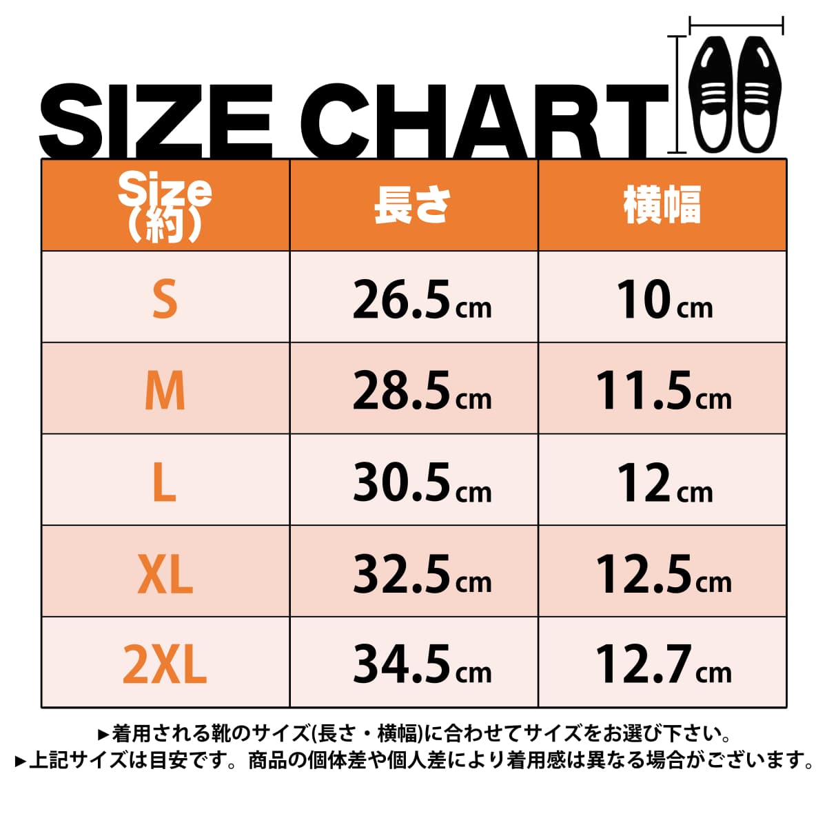 Shoe Cover Size Chart