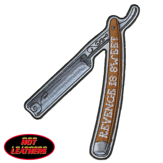 【楽天市場】日本未発売! セール価格! ホットレザー [Straight Razor Patch] ストレート レイザー ワッペン! 剃刀