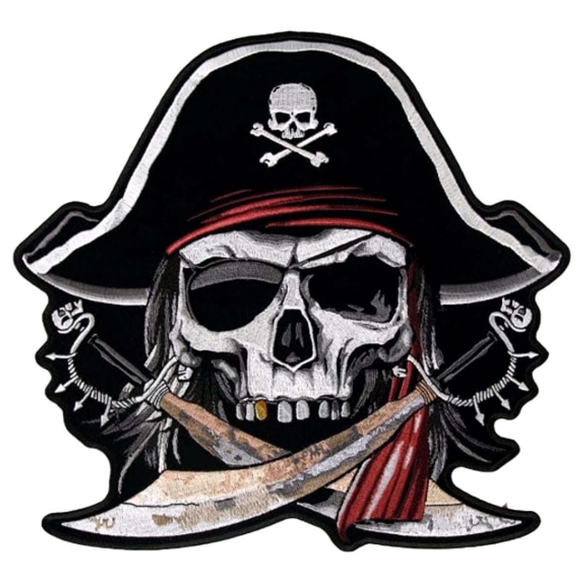 日本未発売 セール価格 ホットレザー 2サイズ Pirate Skull Patch パイレーツ スカル ワッペン 骸骨 海賊 カリビアン パッチ 米国バイカー専門ブランド Hotleathers 直輸入 ウェアのカスタムに 布製 アイロン対応 サイズ大 保障できる