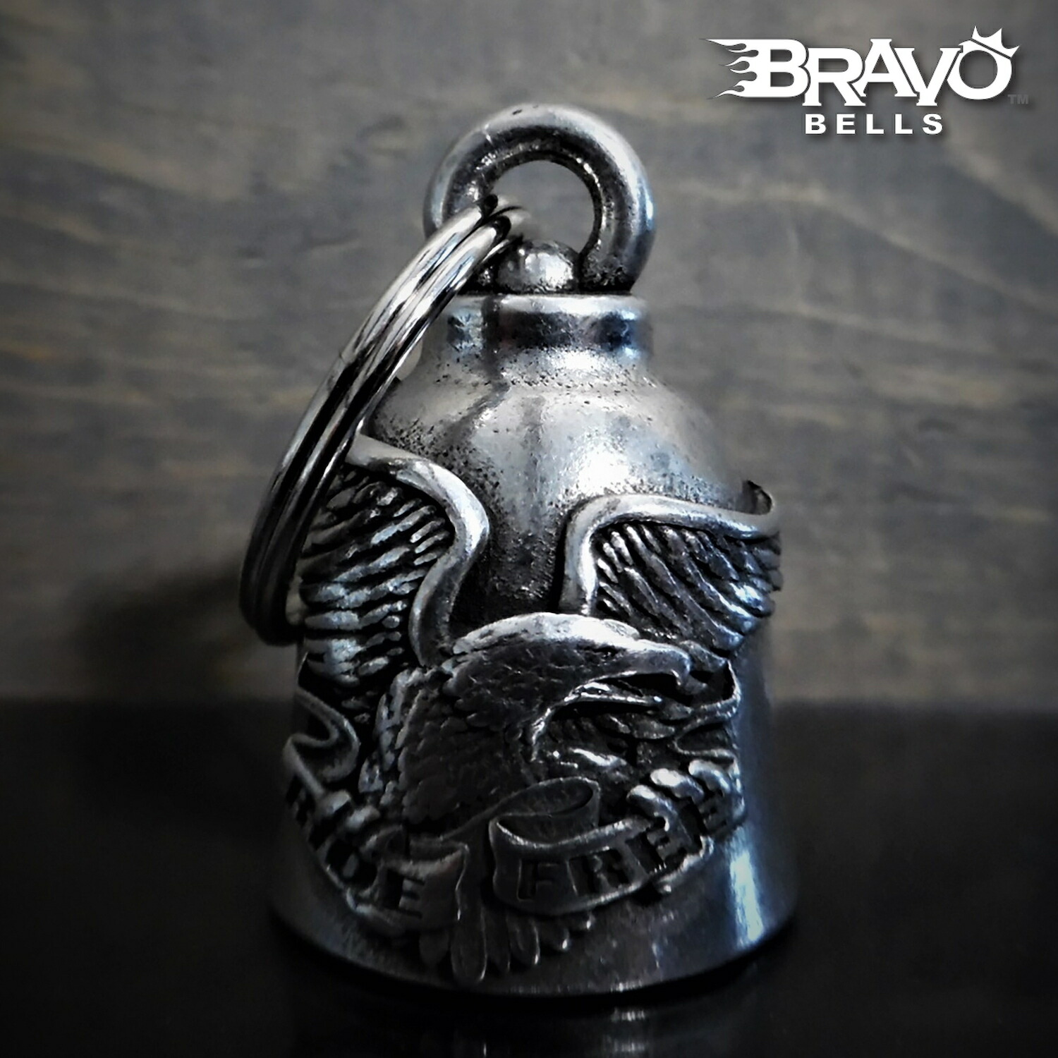 ハーレー乗り愛用のアクセサリー 米国製 Bravo Bells 死神 3D ベル Grim Reaper ブラボーベル Made In USA 魔除け  お守りとしてバイカーへの特別なギフトに バイク オートバイ 鈴 アクセサリー キーホルダー キーチェーン ガーディアンベル Guardian Bell  【未使用品】