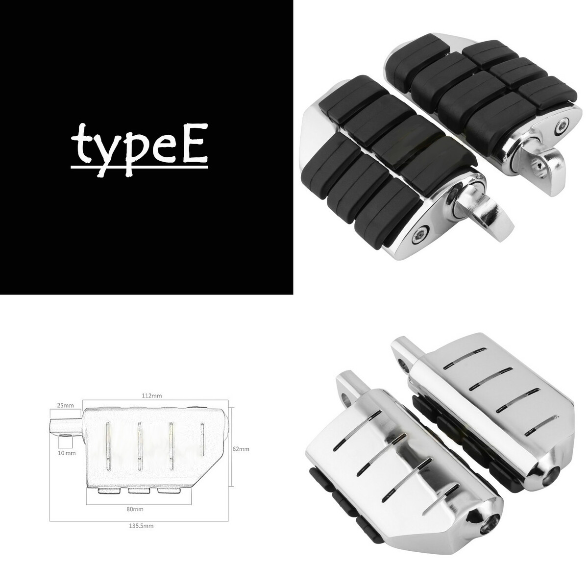 日本未入荷 全11種類 フットペグ ハーレーダビッドソン ダイナ ソフテイル スポーツスター XL883 1200 ハイウェイペグにも 取付穴10mm  カスタム ドレスアップ 高品質 防振ゴム クローム ブラック 日本未発売 maybaobivugia.com