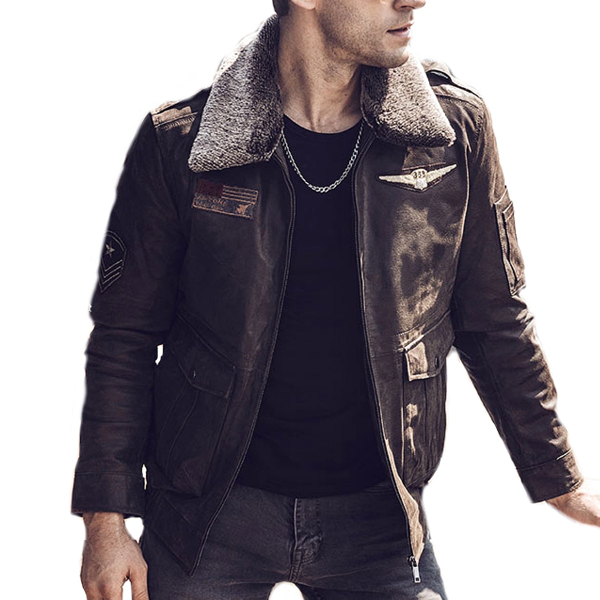 楽天市場】全4タイプ! [Men's Sheepskin Hood/Collar Genuine