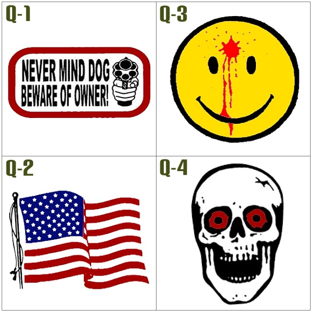 楽天市場 送料無料 日本未発売 セール価格 Hotleathers Q 全4種 ステッカー バイカー ヘルメット用 シール Sticker スカル 骸骨 ドクロ 星条旗 スマイリー ニコニコマーク 米国バイカー メットやボディのカスタムに アメリカン バイク シール デカール