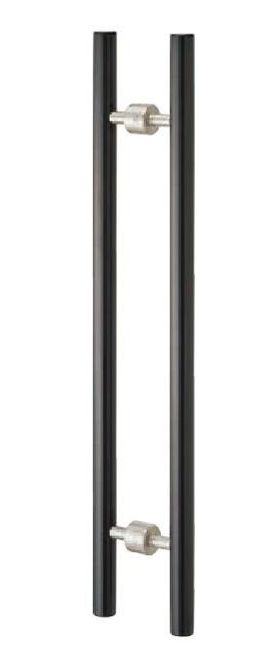ドア用取っ手　強化木材製　クロウッド25丸棒ハンドル 　300サイズ　両面用（２個で１セット）