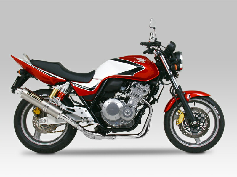 CB400SB Revo(08-13)､CB400SF Revo(08-13)､CB400SB(14-22)､CB400SF(14-22) ﾖｼﾑﾗ Slip-On ｻｲｸﾛﾝ ﾁﾀﾝﾌﾞﾙｰｶﾊﾞｰ ﾏﾌﾗｰ (品番 110-458-5480b )